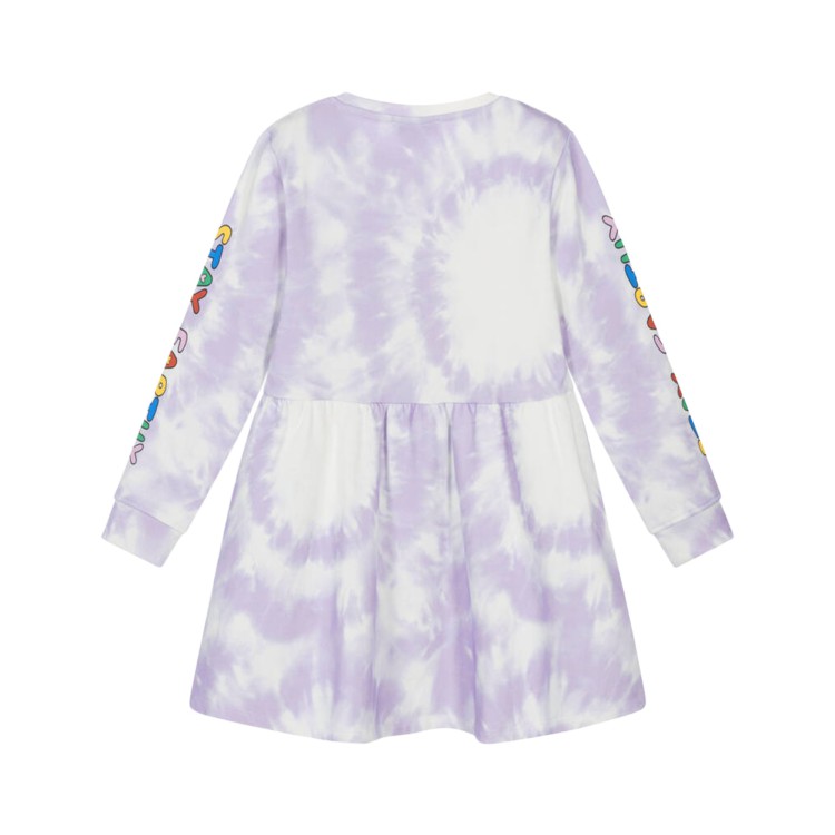 STELLA McCARTNEY Abito viola in cotone tie-dye bambina