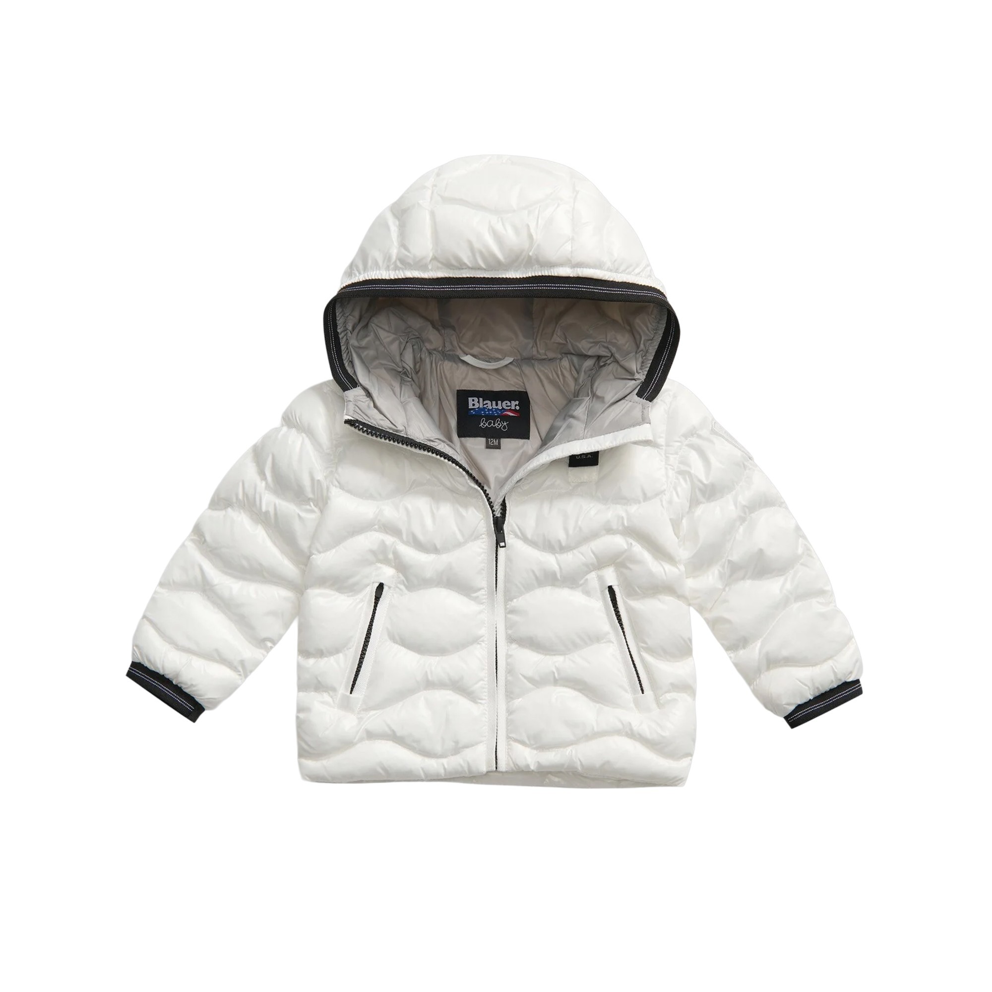 BLAUER Giubbotto bianco ad onde neonati