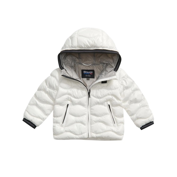 BLAUER Giubbotto bianco ad onde neonati