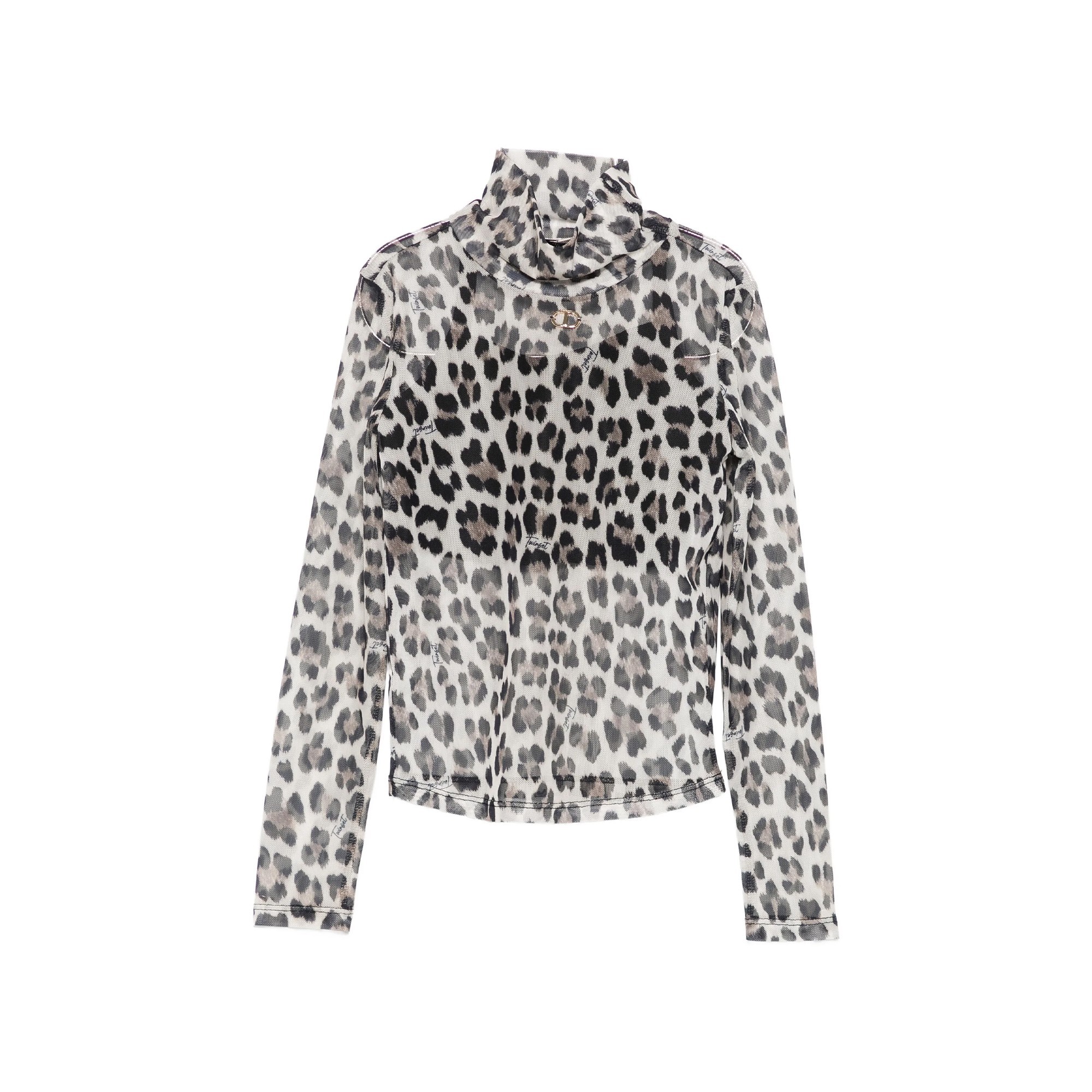 TWIN-SET Lupetto in tulle leopardato con top bambina