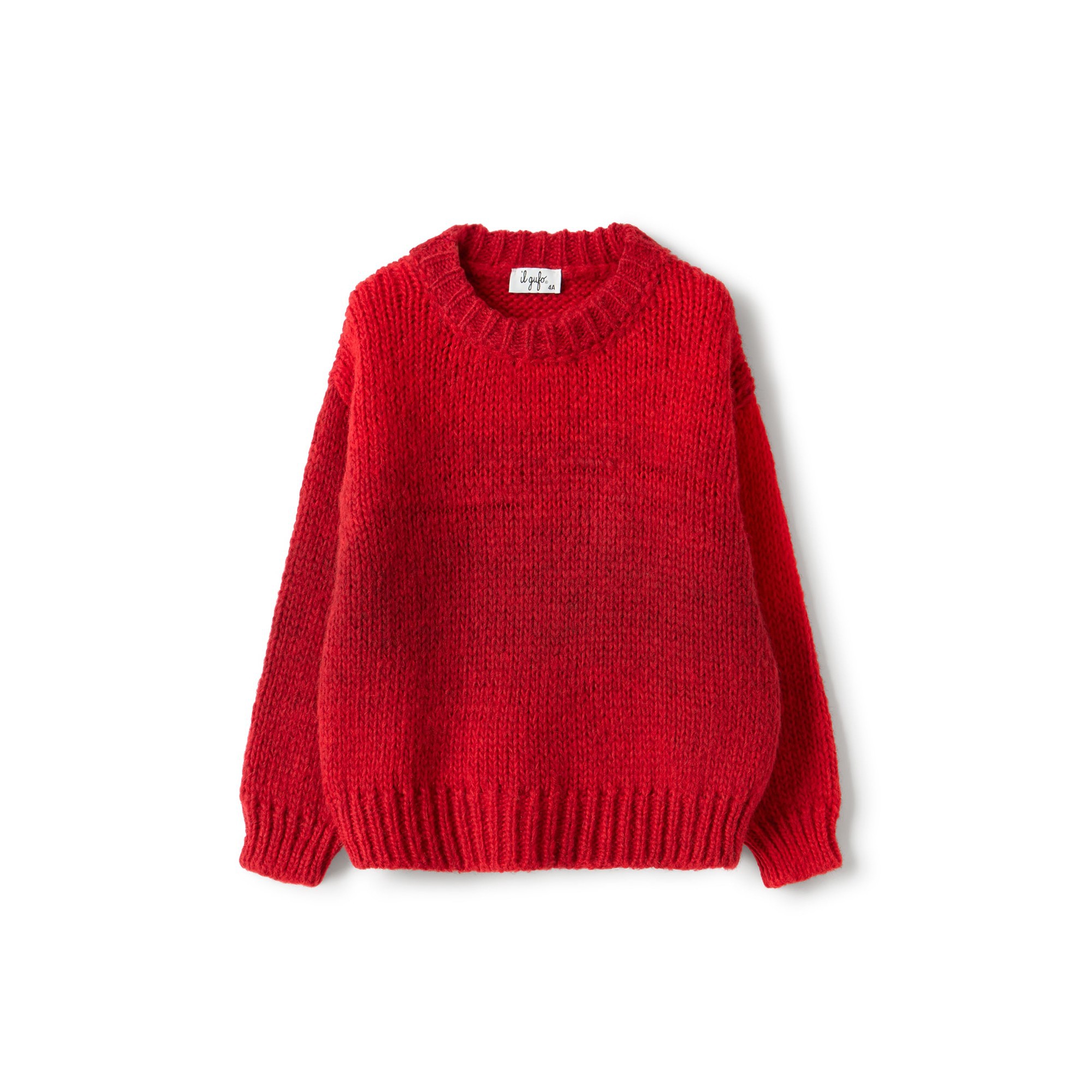 IL GUFO Maglione rosso sfumato bambino