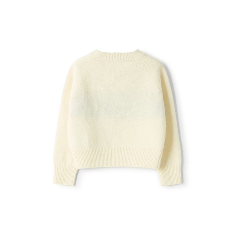 IL GUFO Maglione latte motivo lurex bambina
