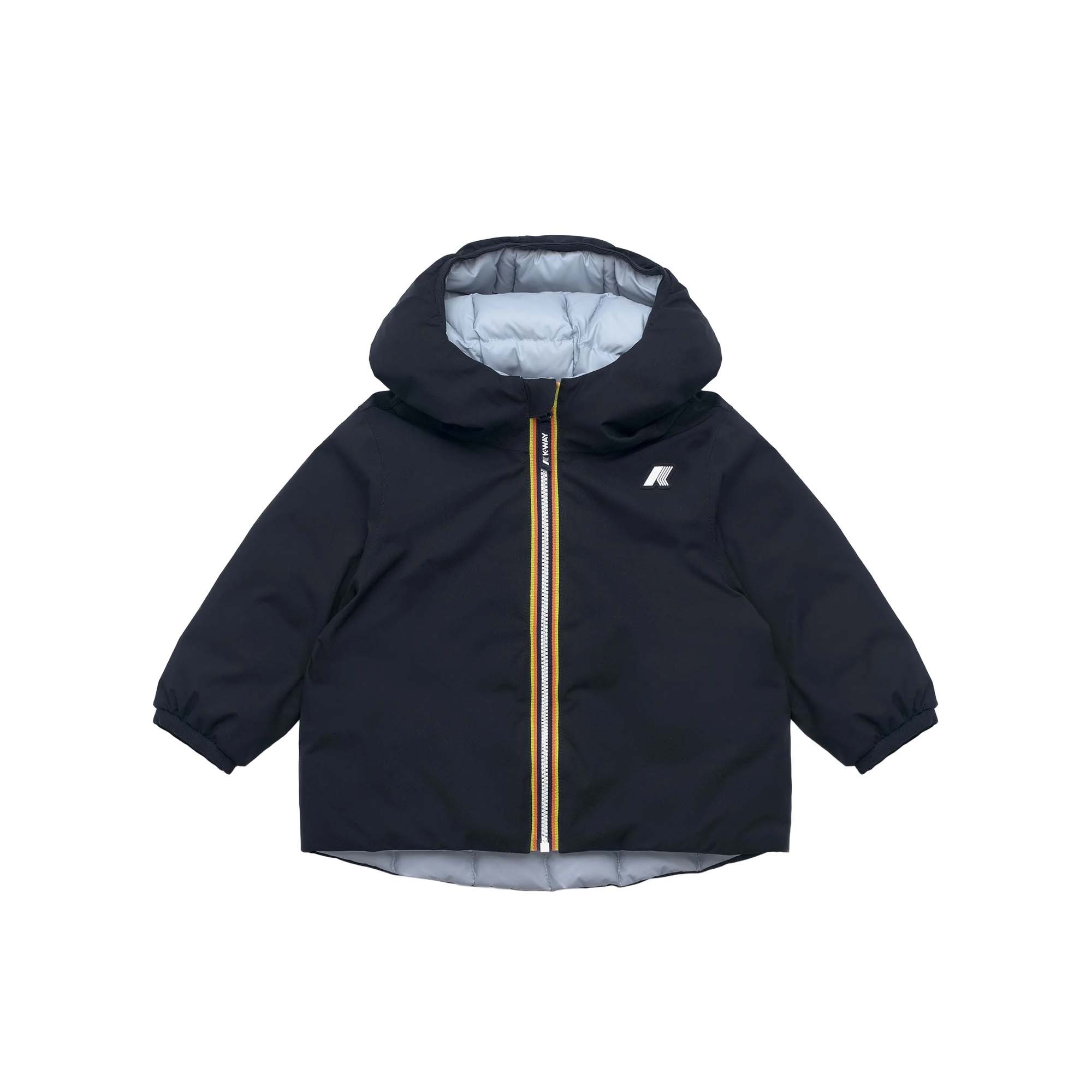 K-WAY Giacca blu imbottita reversibile neonato