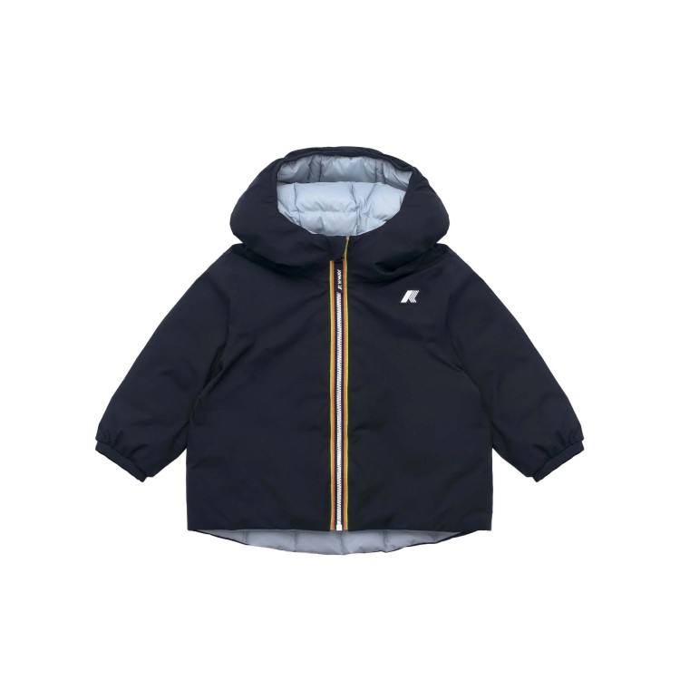 K-WAY Giacca blu imbottita reversibile neonato