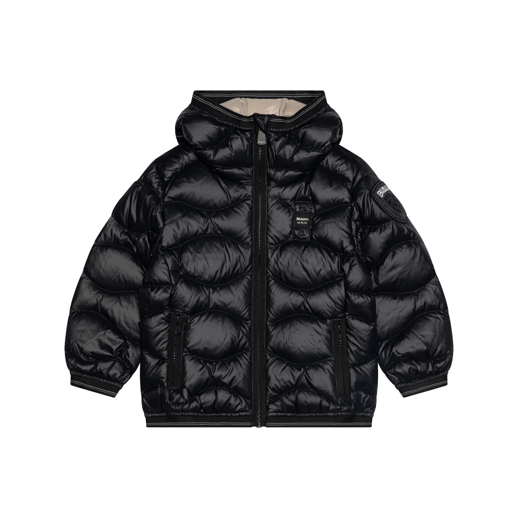 BLAUER Giubbotto Lowell nero trapuntato bambini