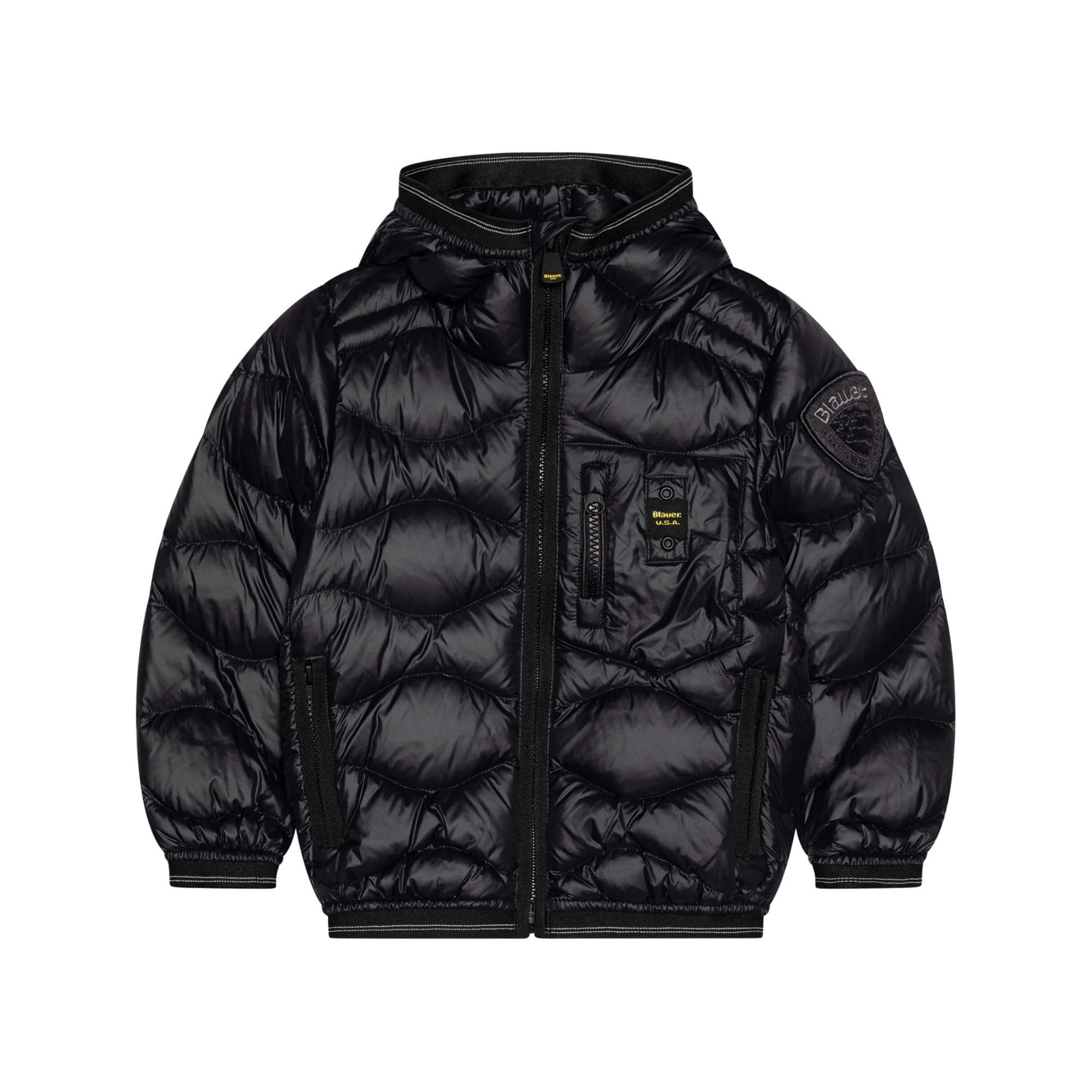 BLAUER Giubbotto Brinton nero trapuntato bambini