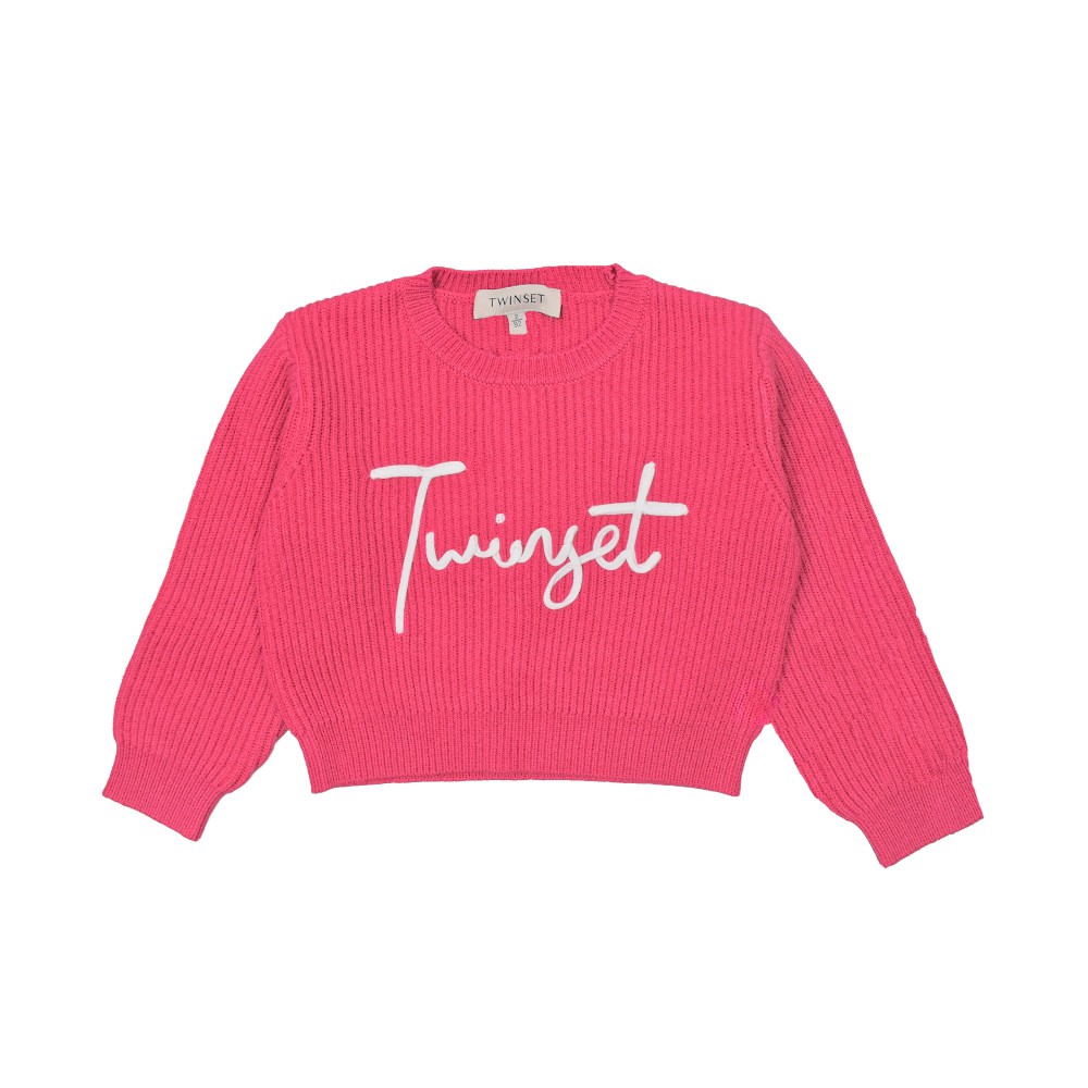 TWIN-SET Maglione fucsia a...
