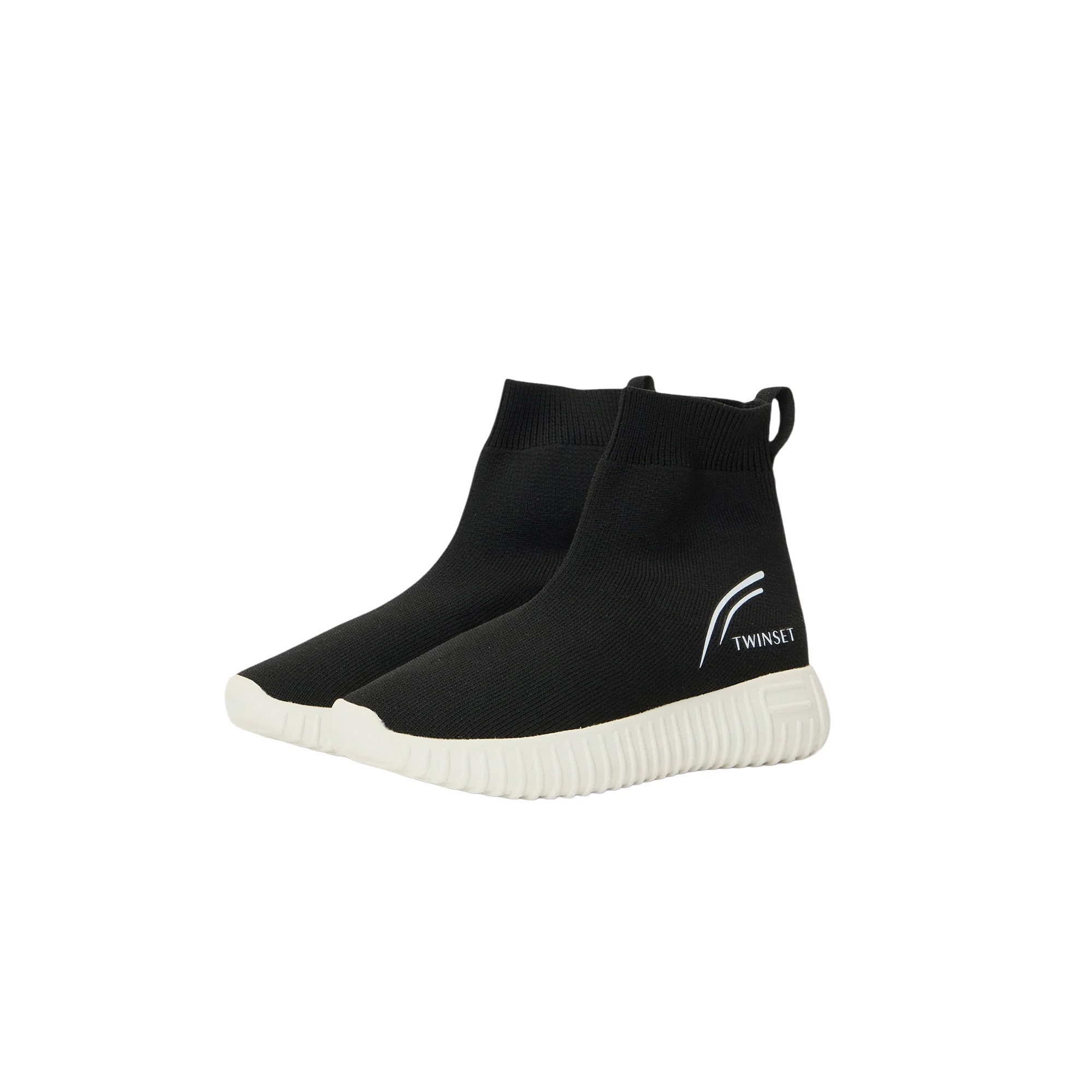 TWIN-SET Sneakers nere in tessuto bambina