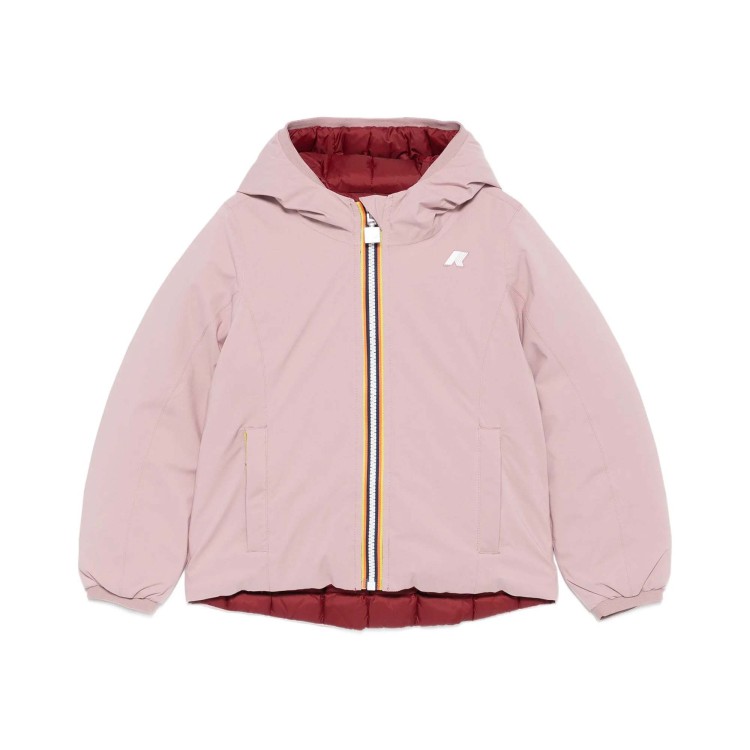 K-WAY Giacca rosa lunga reversibile bambina