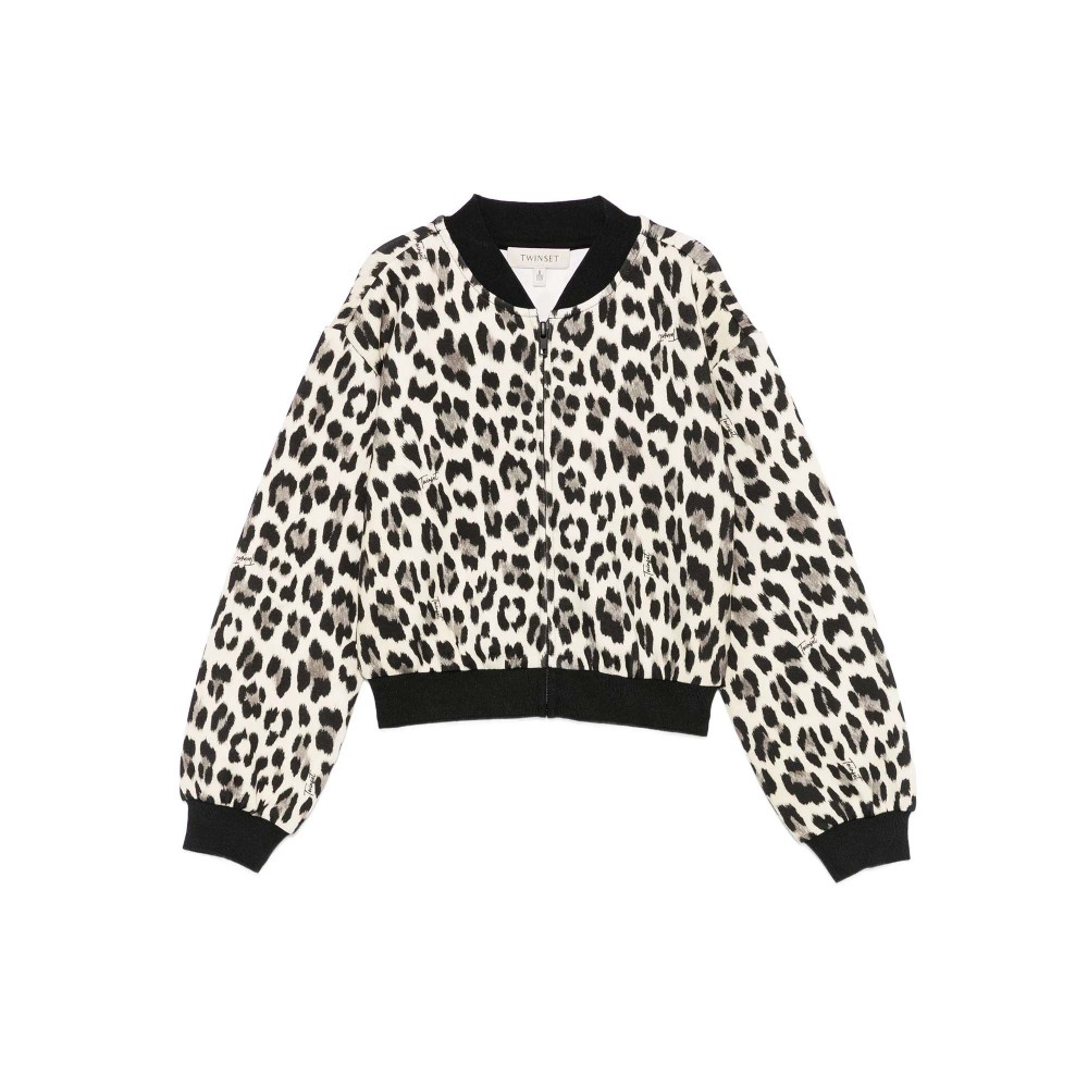 TWIN-SET Felpa leopardata...