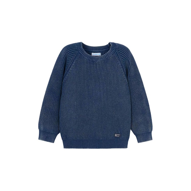 MAYORAL Maglione azzurro con logo bambino