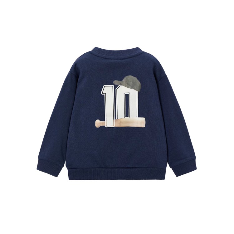 MAYORAL Felpa blu girocollo con stampa bambino