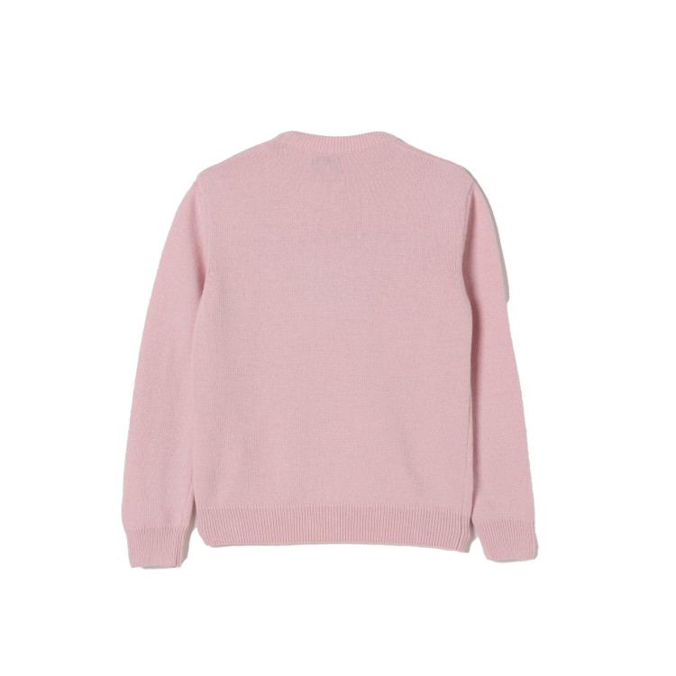 SAINT BARTH Maglione rosa "born to shine" bambina