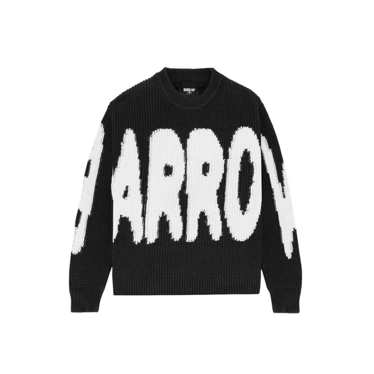 BARROW Maglione nero maxi logo bambini