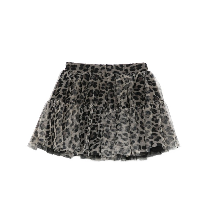 TWIN-SET Gonna in tulle leopardata bambina