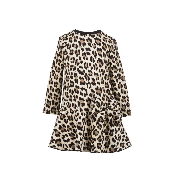 TWIN-SET Abito leopardato con fiocco bambina