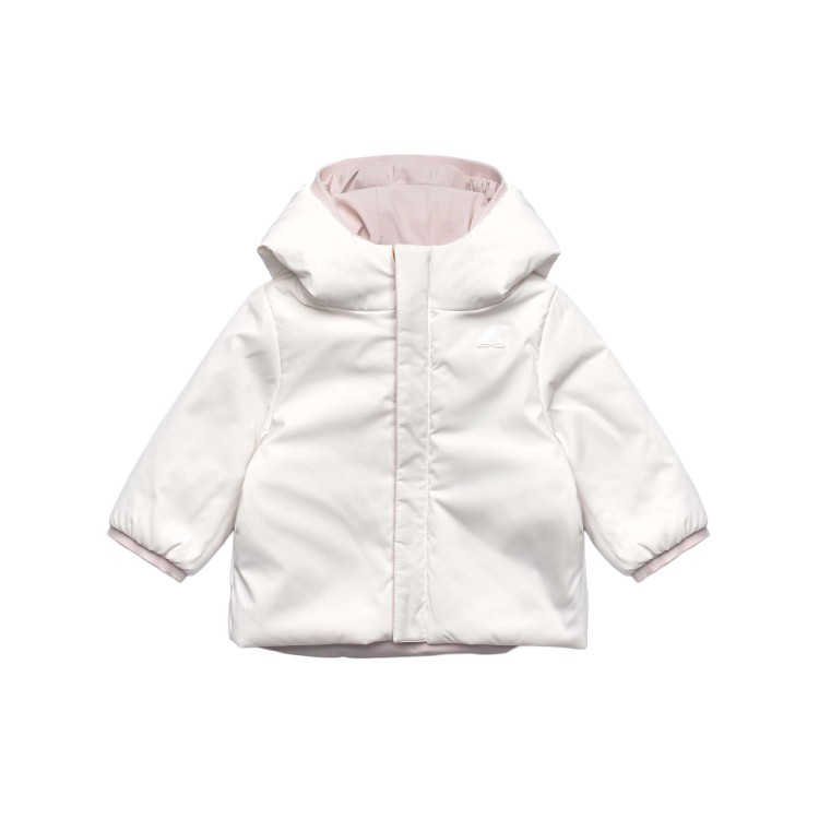 K-WAY Giacca rosa e bianca reversibile neonata