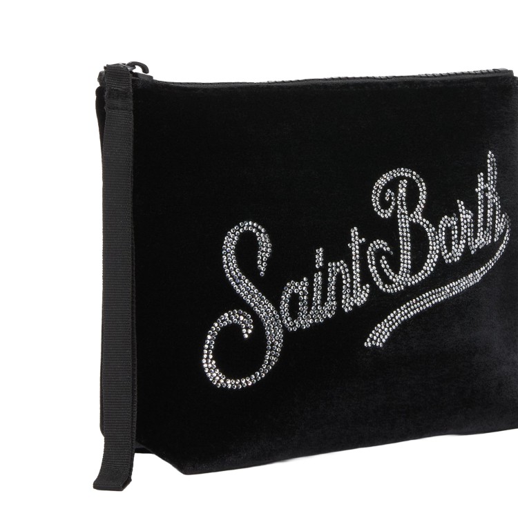 SAINT BARTH Pochette Aline nera velvet bambina