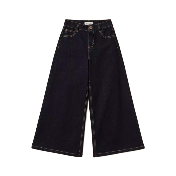 TWIN-SET Jeans blu wide leg bambina