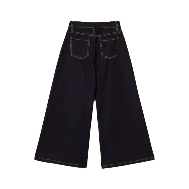 TWIN-SET Jeans blu wide leg bambina