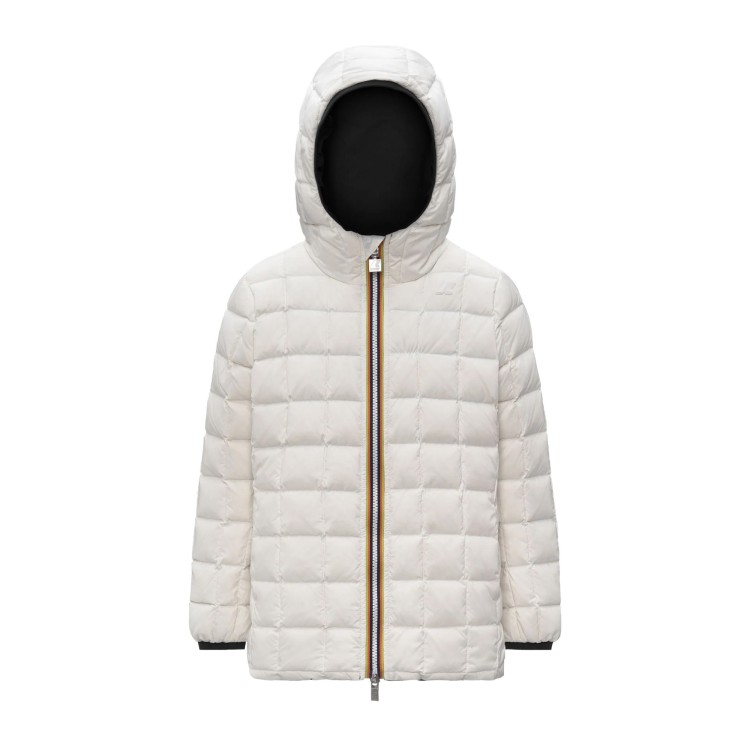 K-WAY Giacca nera lunga reversibile bambina