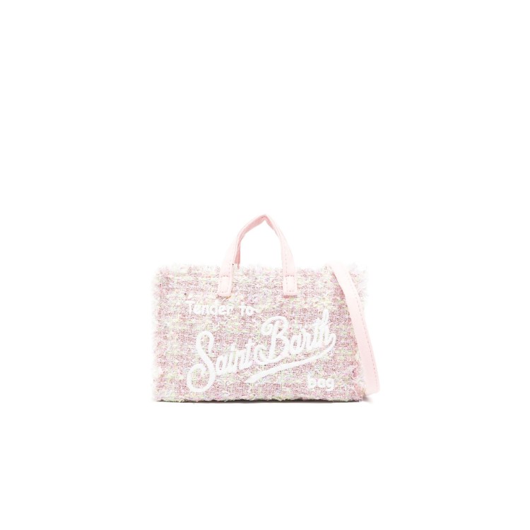 SAINT BARTH Phone bag rosa tweed bambina