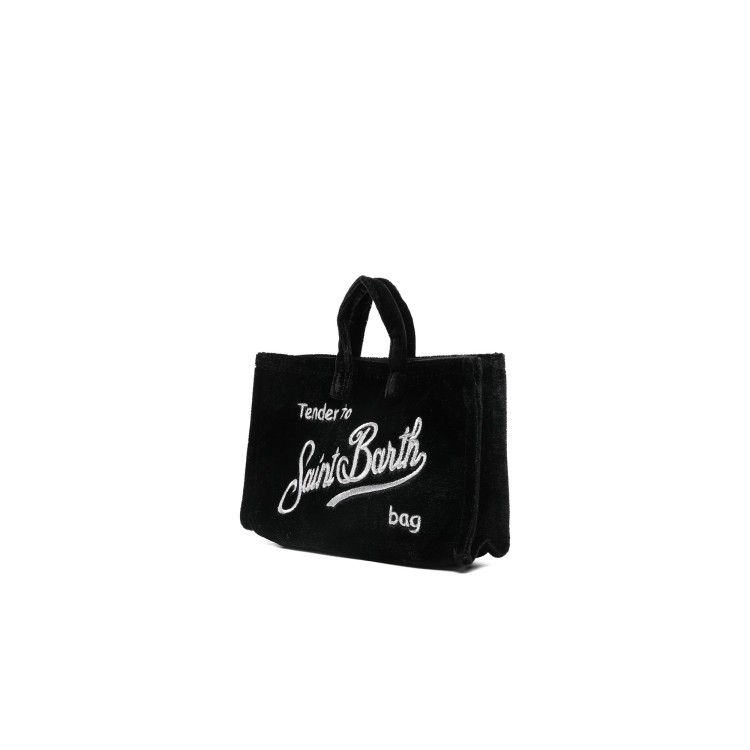 SAINT BARTH Phone bag nera velvet bambina