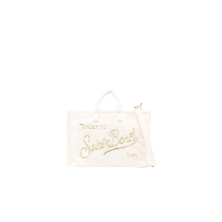 SAINT BARTH Phone bag bianca velvet bambina