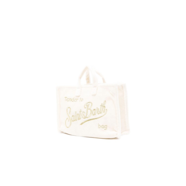 SAINT BARTH Phone bag bianca velvet bambina