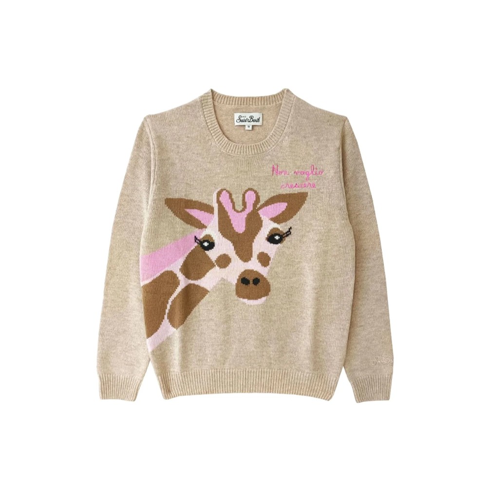 SAINT BARTH Maglione beige...