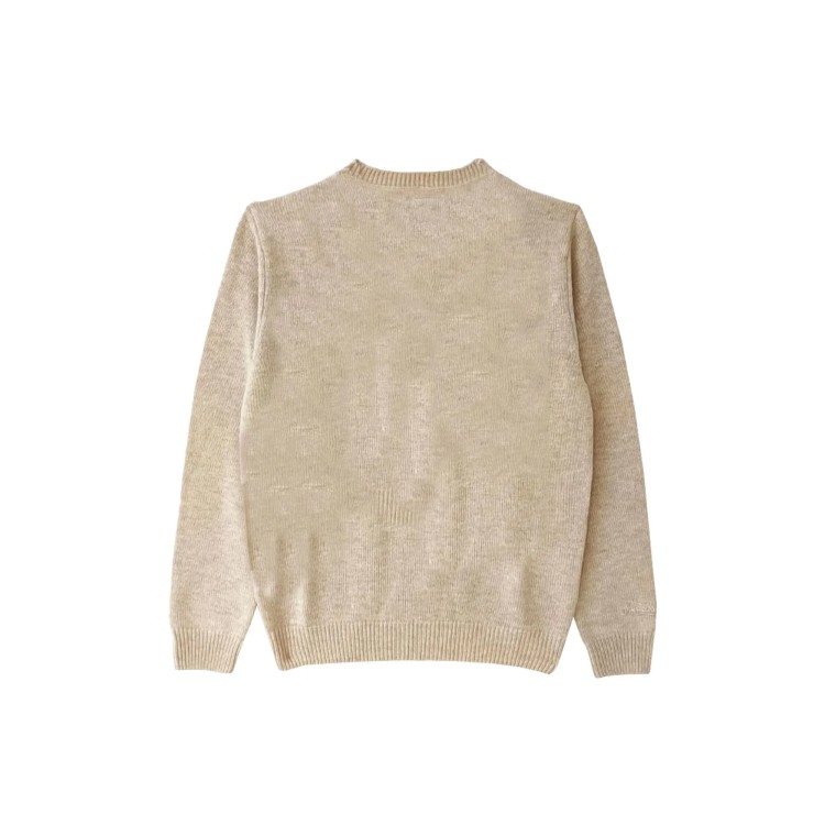 SAINT BARTH Maglione beige "non voglio crescere" giraffa bambina