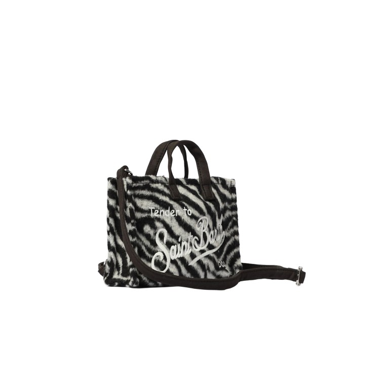 SAINT BARTH Phone bag zebrata misto lana bambina