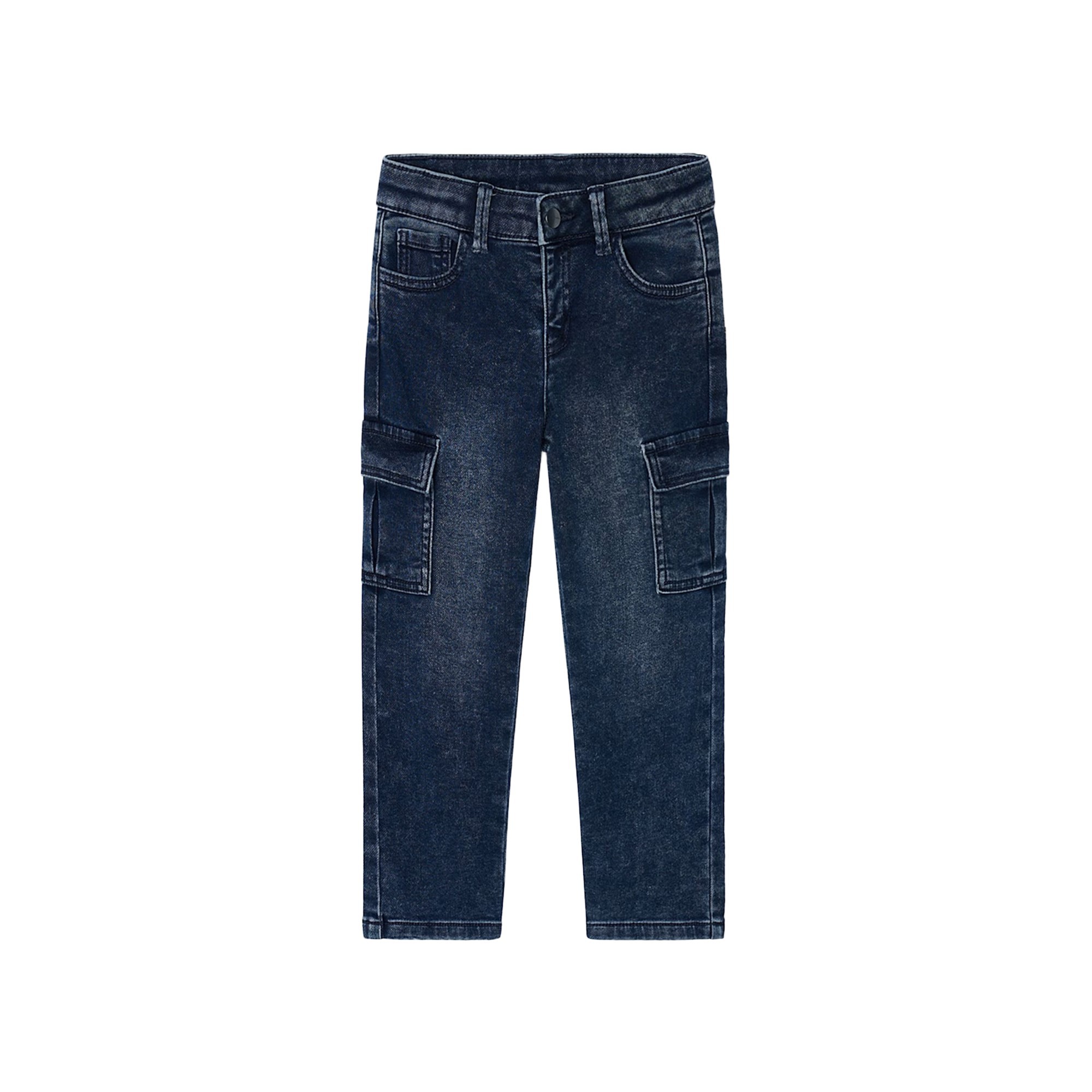 MAYORAL Pantaloni in denim scuro cargo bambino