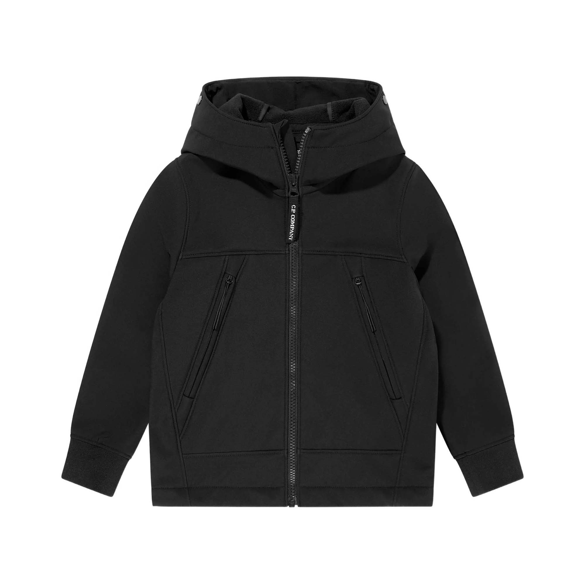 C.P. COMPANY Giubbino nero con cappuccio bambino