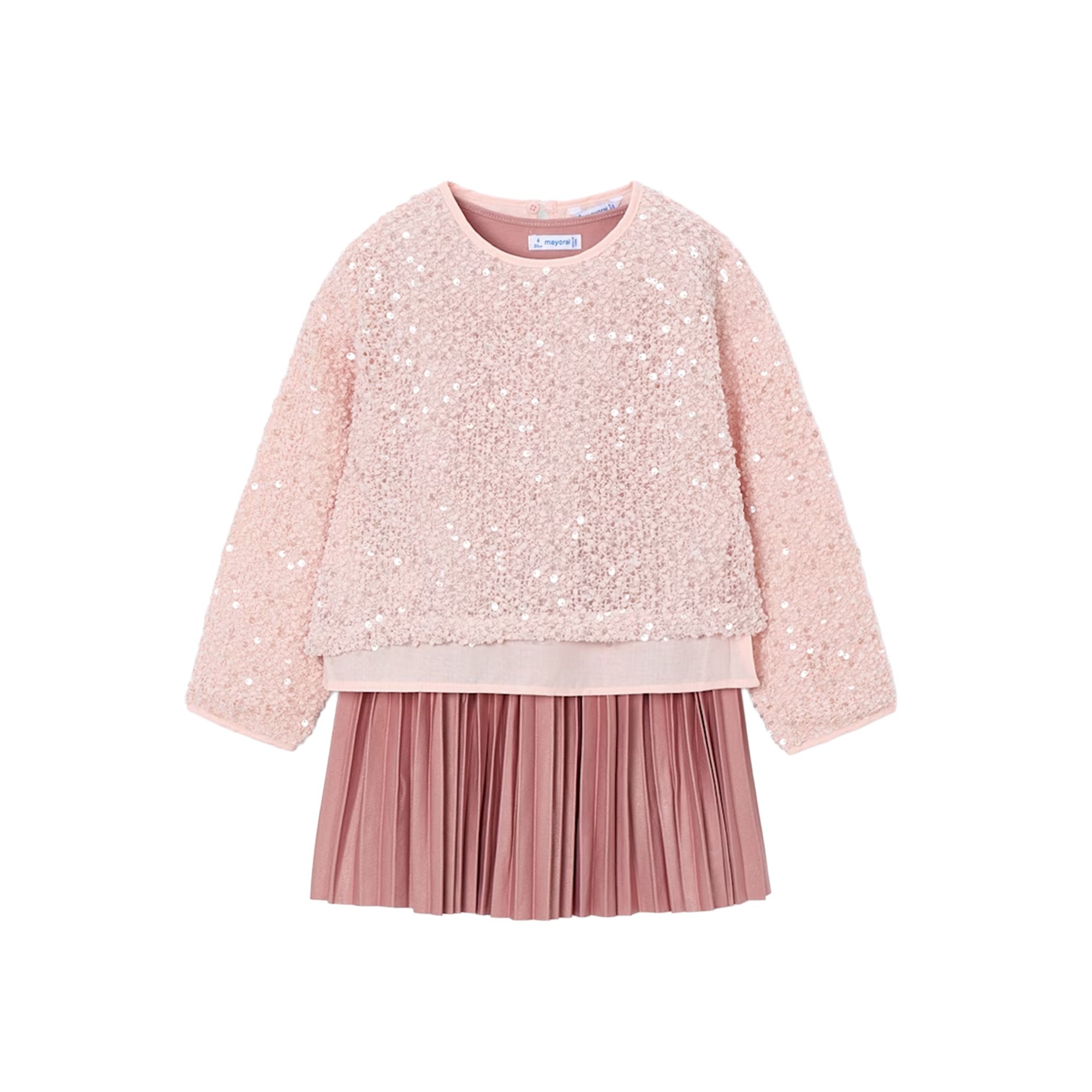 MAYORAL Abito rosa combinato bambina