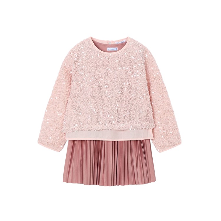 MAYORAL Abito rosa combinato bambina