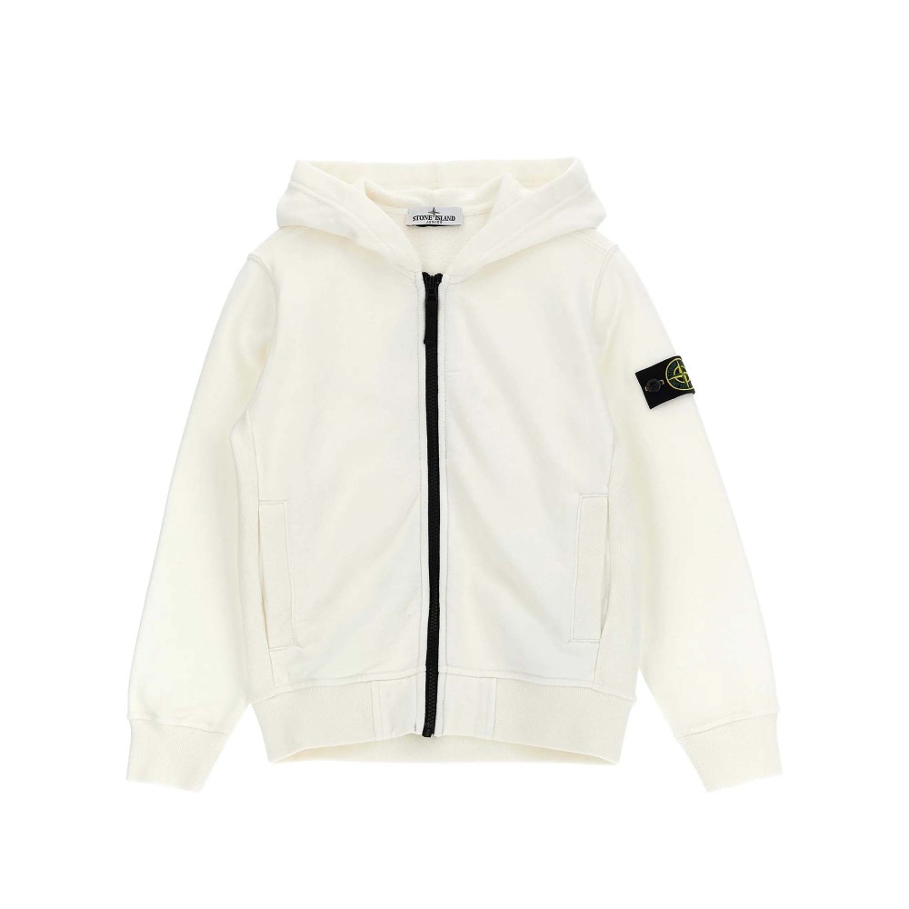 STONE ISLAND Felpa bianca...