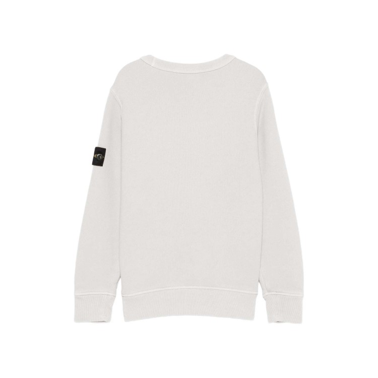 STONE ISLAND Felpa polvere girocollo con patch bambini