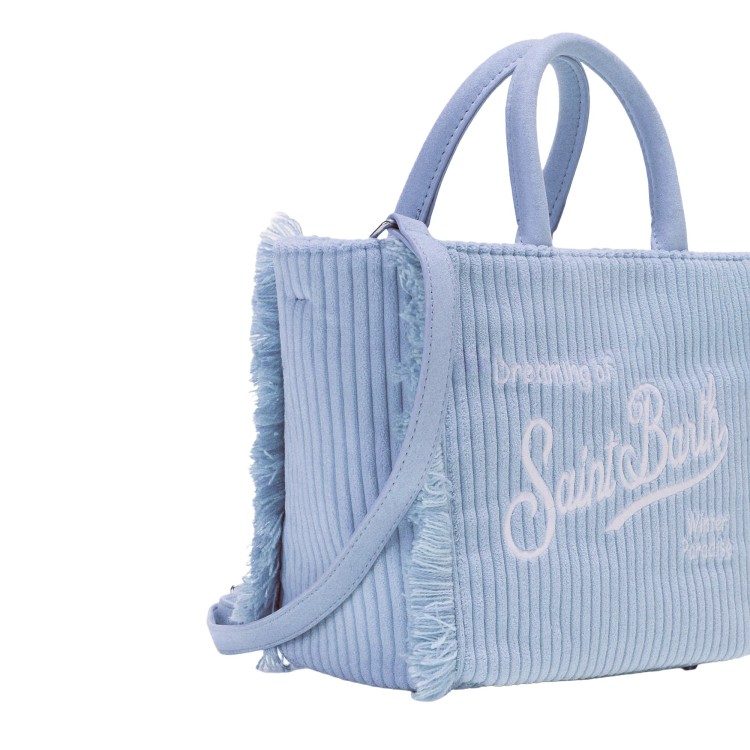 SAINT BARTH Borsa Vanity Mini celeste a coste bambina