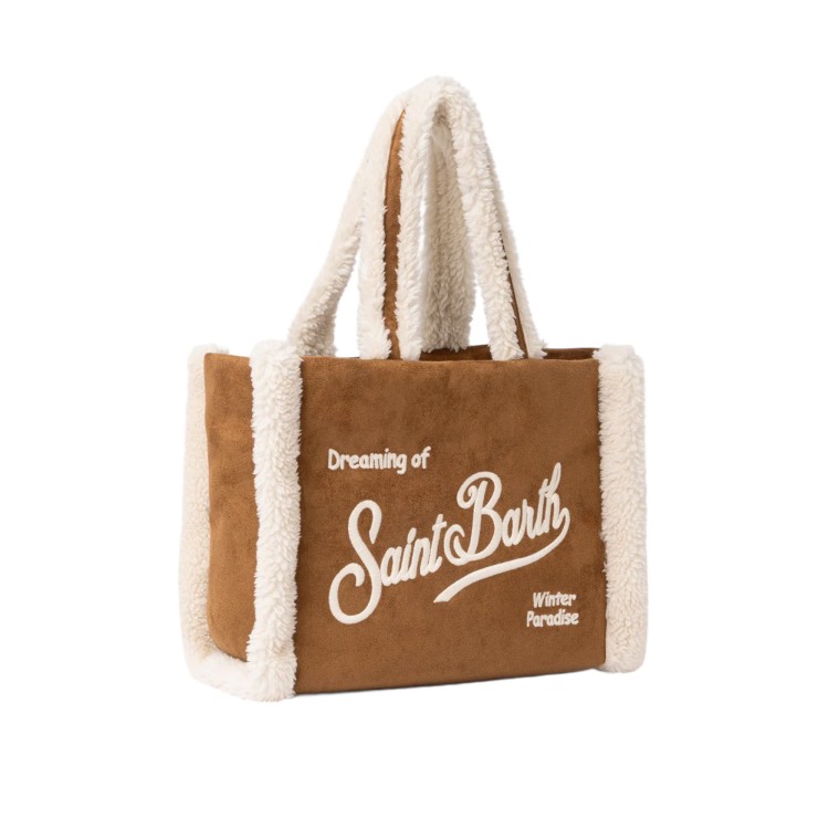 SAINT BARTH Borsa Colette marrone shearling bambina