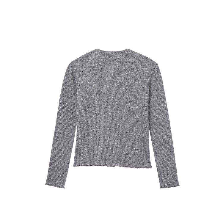 MAYORAL Maglia grigia effetto cardigan bambina