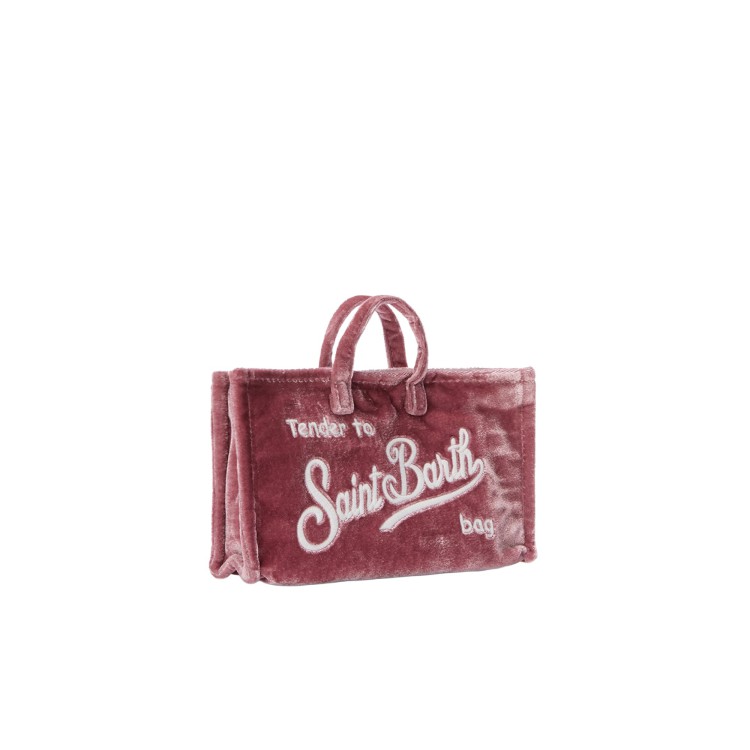SAINT BARTH Phone bag rosa velvet bambina
