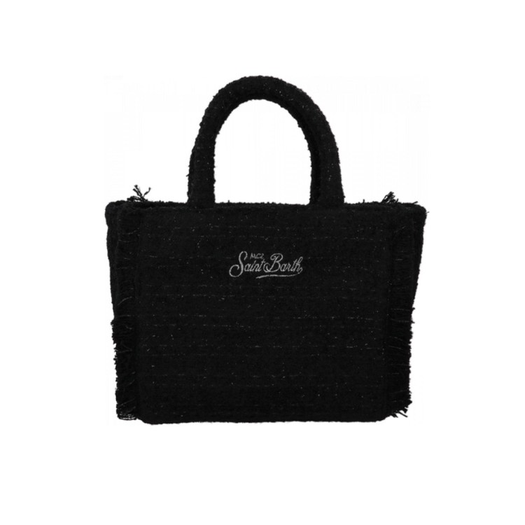 SAINT BARTH Borsa Colette tweed nera bambina