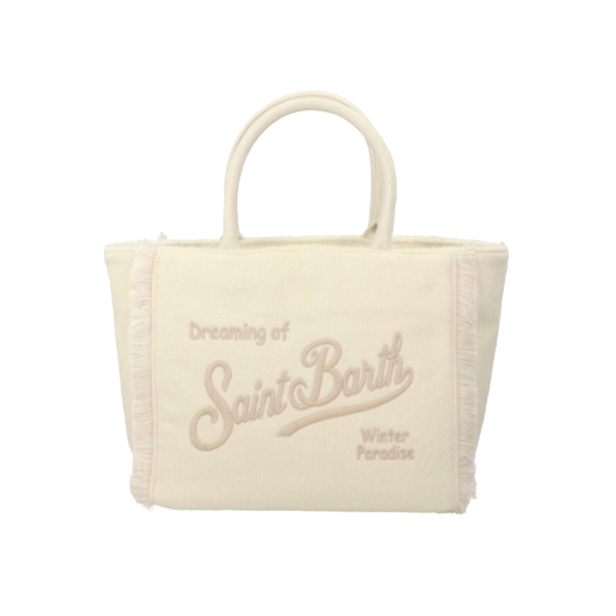 SAINT BARTH Borsa Colette panna misto lana bambina