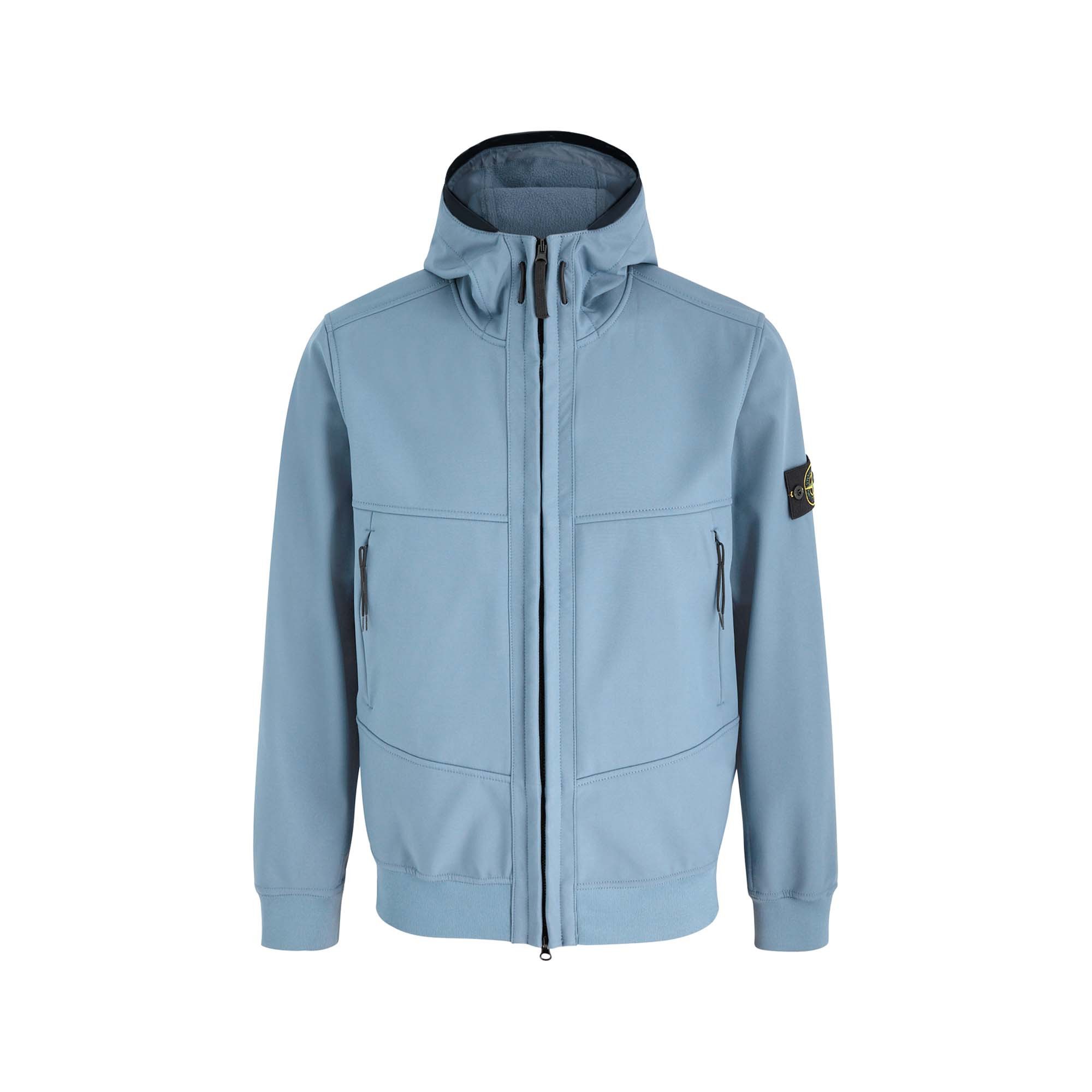 STONE ISLAND Giubbotto azzurro polvere leggero bambini