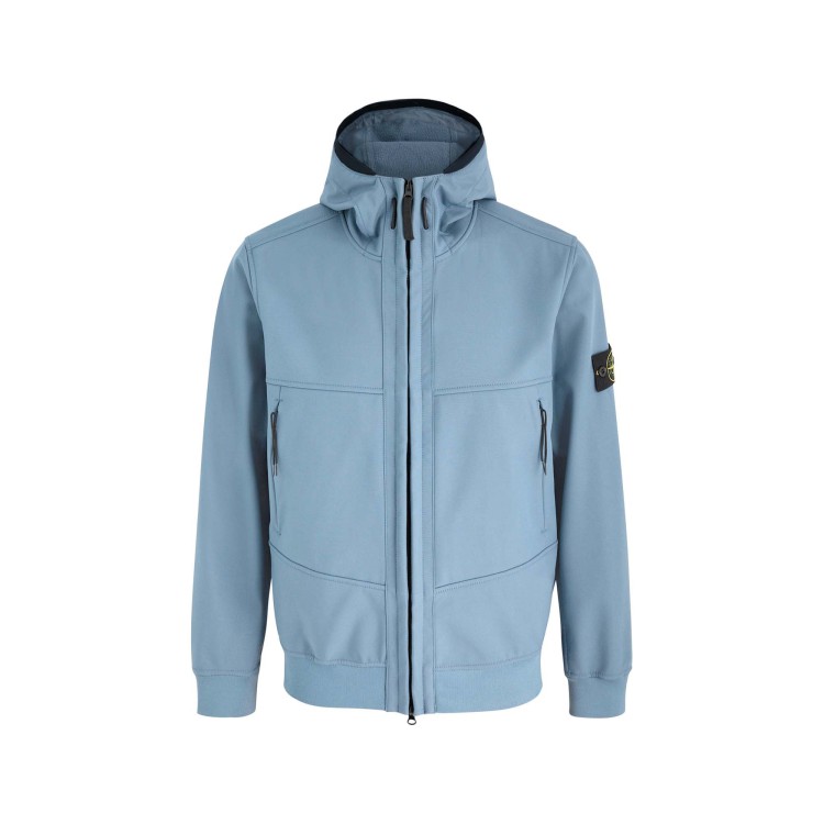STONE ISLAND Giubbotto azzurro polvere leggero bambini