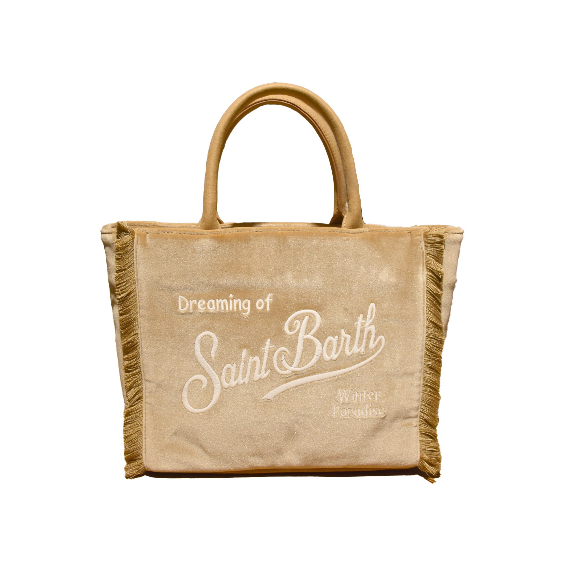 SAINT BARTH Borsa Colette velvet beige bambina