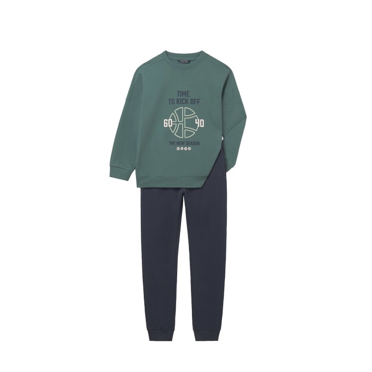 MAYORAL Tuta verde e blu stampata bambino