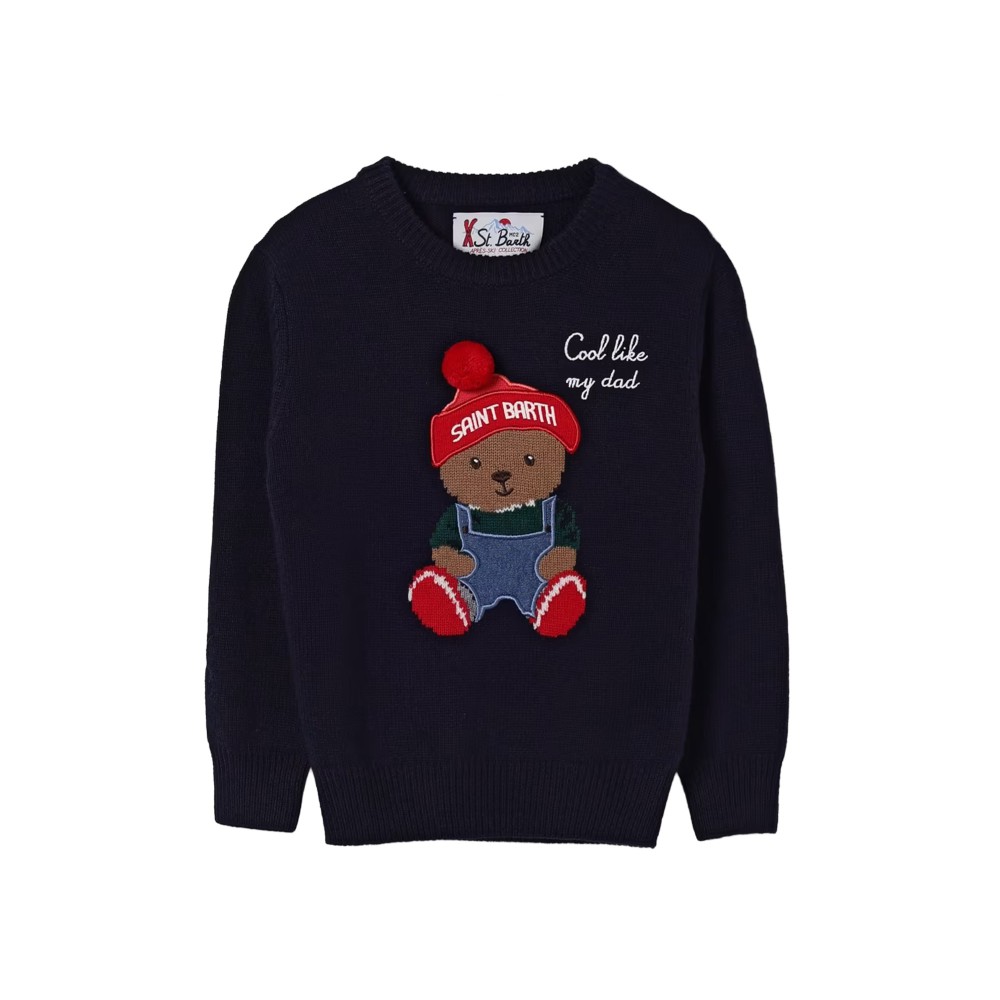 SAINT BARTH Maglione blu...