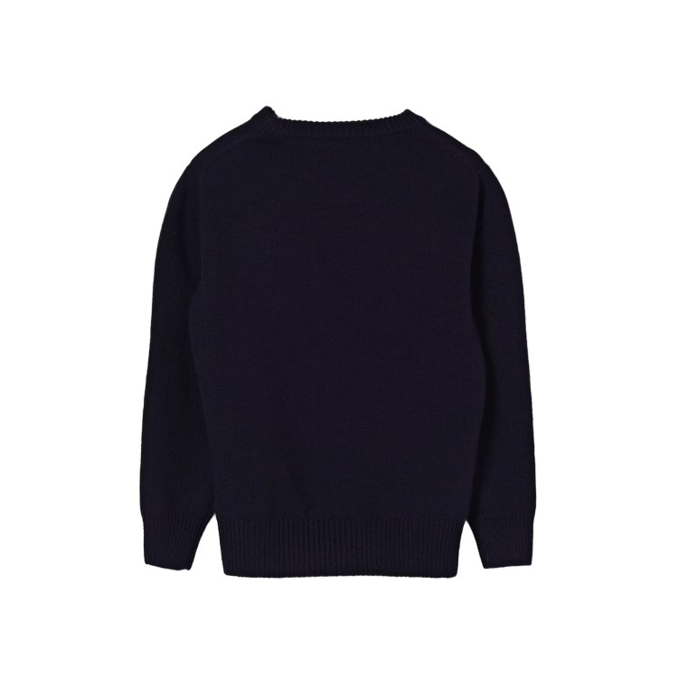 SAINT BARTH Maglione blu navy "Cool like my dad" orso bambino